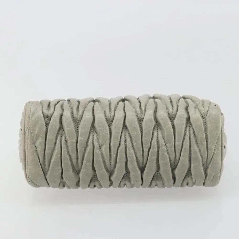 Miu Miu Matelasse Accessory Pouch Gray